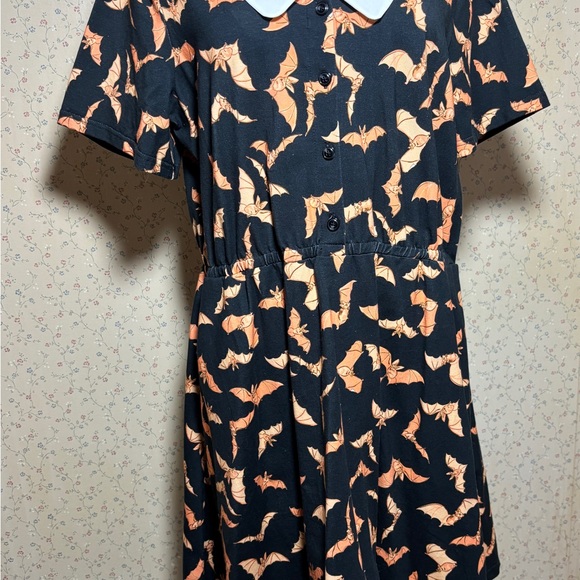 Modcloth Dresses & Skirts - NWOT ModCloth Midnight Dreamscape Bat Print Peter Pan Collar Dress XL